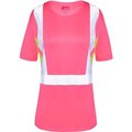 Gss Safety GSS Safety Non-ANSI Lady Short Sleeve T-shirt Pink with Lime Side-2XL 5126-2XL